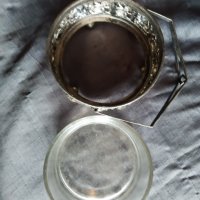 посребрена метална купичка,бонбониера арт деко, снимка 4 - Антикварни и старинни предмети - 30152781