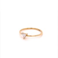 Златен дамски пръстен 1,0гр. размер:56 14кр. проба:585 модел:20036-2, снимка 2 - Пръстени - 42528460