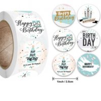 100 бр  Happy Birthday микс малки самозалепващи лепенки стикери за ръчна изработка за подарък рожден, снимка 2 - Други - 31958469