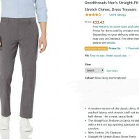 Нов мъжки панталон Goodthreads 28W/30L, памук, нов, снимка 3 - Панталони - 31802582