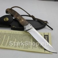 Уникален ловен нож Browning с орехова дръжка и кожен калъф, снимка 2 - Ножове - 30561714