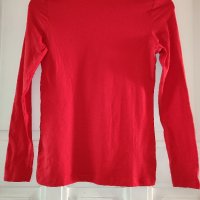 Дамска червена памучна блуза на GATE с дълъг ръкав размер  S/34 цена  9 лв., снимка 3 - Блузи с дълъг ръкав и пуловери - 42650373