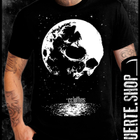 Черна тениска с щампа SKULL MOONLIGHT, снимка 1 - Тениски - 44804007