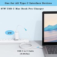 Ново зарядно 87W за таблет лаптоп Mac Book Pro Стенен адатпер, снимка 2 - Други - 40179030
