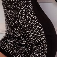 ЛИКВИДАЦИЯ! Елегантна черна рокля с камъни Avin Alessa Cliche Balmain, снимка 9 - Рокли - 28516434