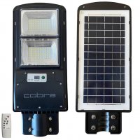 600W LED Соларна улична лампа Cobra с дистанционно, сензор за движение и фотоклетка , снимка 2 - Соларни лампи - 37641441