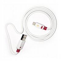 Кабел GRIFFIN, плосък, бял, за iPhone USB-А(м)/Apple lighining(м), 2m, снимка 2 - Аксесоари за Apple - 31575299