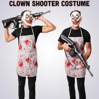 Костюм за Хелоуин 5 части Клоун сериен убиец за мъже, снимка 3 - Други - 42541395