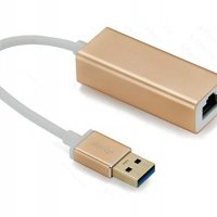 Лан карта USB2.0 към Lan Digital One SP00519 с кабел метален корпус 10-100 Mbps , снимка 1 - Друга електроника - 38203312