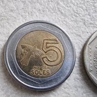 Монети .Перу. 10, 20,  50 сентимос. 1 и 5 солес. 5 бройки., снимка 2 - Нумизматика и бонистика - 42617891