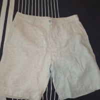 Мъжки Къси гащи Zara, Лен, размер L, снимка 2 - Къси панталони - 42282343