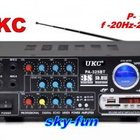 Аудио усилвател  Караоке, UKC PA-325BT, снимка 6 - Ресийвъри, усилватели, смесителни пултове - 31092545
