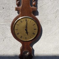 Голяма немска хурка часовник с барометър, снимка 3 - Стенни часовници - 29303804