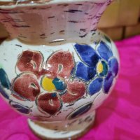 Много красива ваза-ръчно рисувана-"Italy". Маркирана за произход., снимка 6 - Вази - 35183609