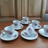 Стар български порцелан чаши за кафе, снимка 1 - Антикварни и старинни предмети - 40146825