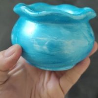3D Купичка с къдрички купа саксия кашпа бурканче буркан ваза силиконов молд форма гипс смола декор , снимка 5 - Форми - 44188802