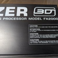 Behringer FX2000 Virtualizer 3D Effects Processor, снимка 16 - Други - 44433359