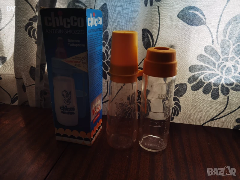 Ретро Бебешки шишета Chicco  Пластмасово и Стъклено Kavalier , снимка 1