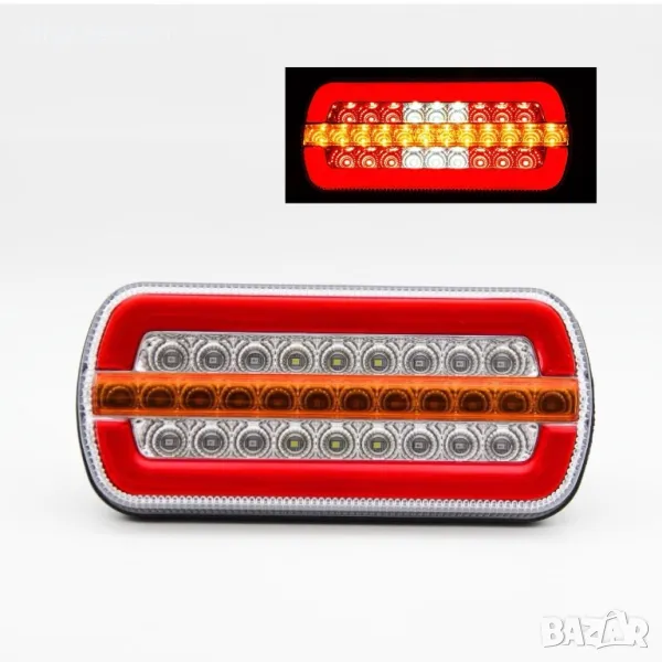 НОВ МОДЕЛ LED Неонови Стопове за платформа ремарке бус 12V, снимка 1