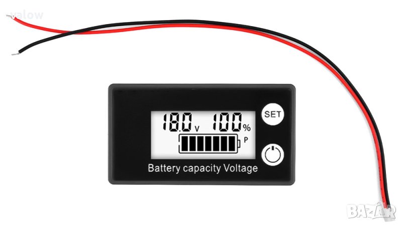 Индикатор волтметър волтмер за ниво на заряд на акумулатор, снимка 1