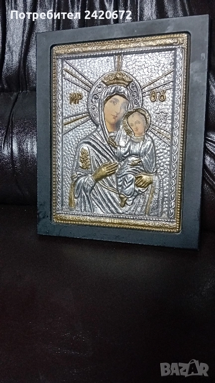 стара икона Дева Мария, снимка 1