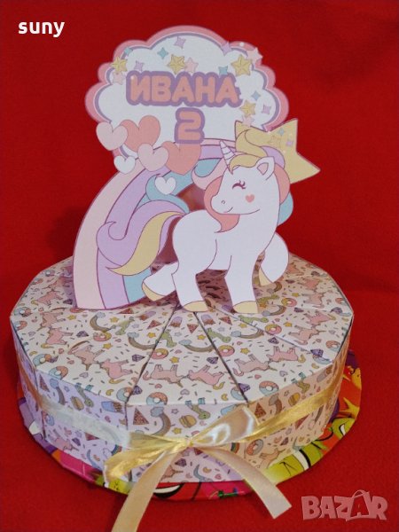 Картонена торта Еднорог, снимка 1