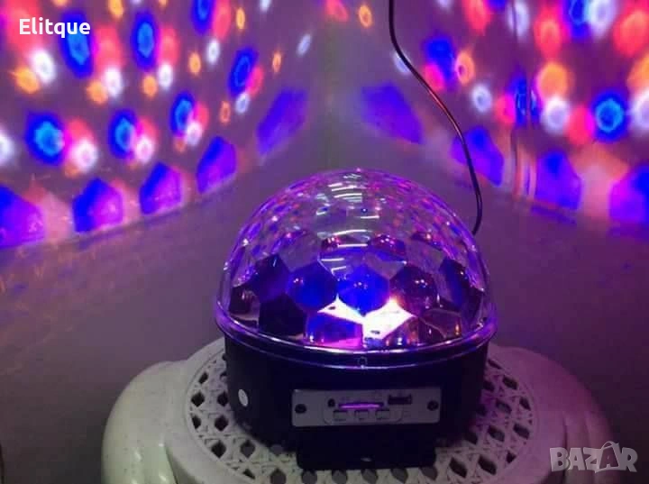 Диско LED лампа с дистанционно управление и USB флашка 💡🎶, снимка 1