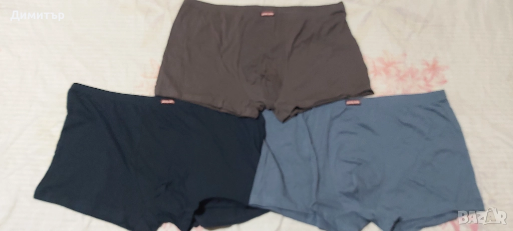 Продавам три броя мъжки памучни боксерки номер 56ххл, снимка 1