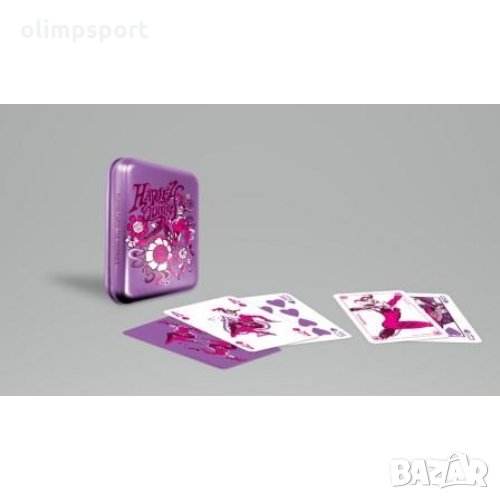 Карти за игра HarleyQuinn Vintage метална кутия нови  55 карти в ретро стил в метална кутия  Покер р, снимка 1