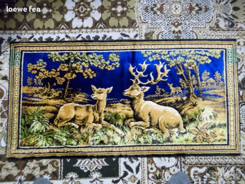 Подходящ за рамкиране като картина ! Плюшен гоблен пано кавьор ковьор 110 на 55 см !, снимка 1
