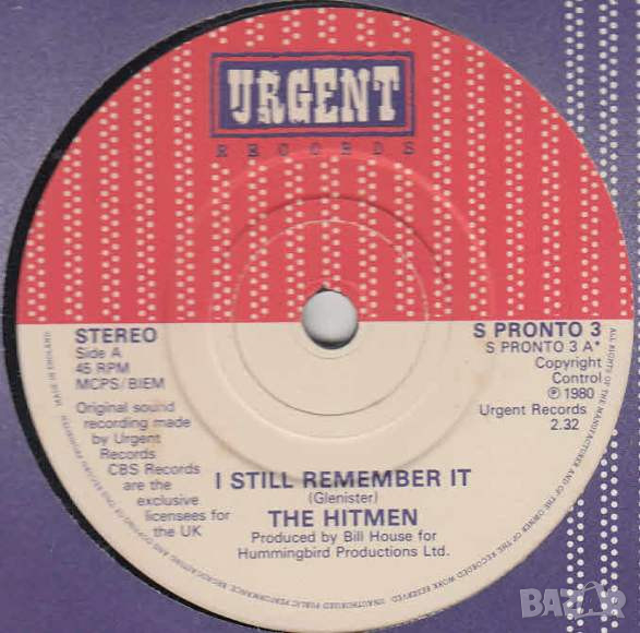 Грамофонни плочи The Hitmen – I Still Remember It 7" сингъл, снимка 1