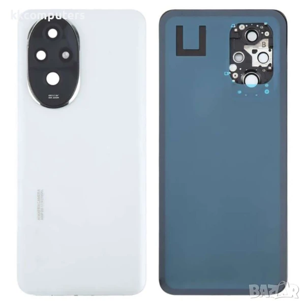Оригинален заден капак със стъкло за камерата за Honor 200 5G – Черен / Бял / Син, снимка 1