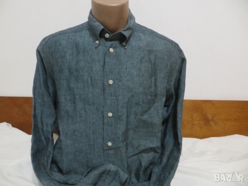 Мъжка риза с дълъг ръкав от лен Eton, снимка 1