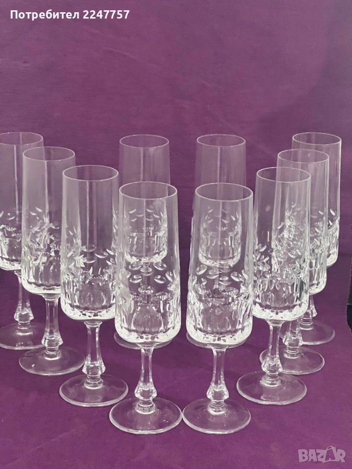 Кристални чаши за вина 10 бр, снимка 1