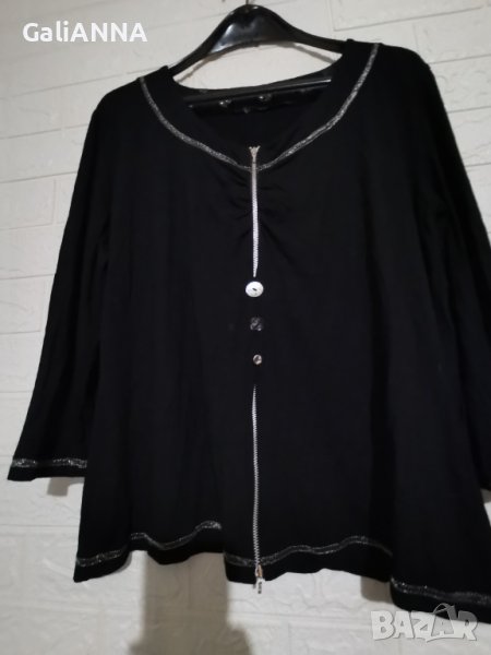 СТРАХОТНА И ЕФЕКТНА БЛУЗА С ЦИПОВЕ 2XL, снимка 1