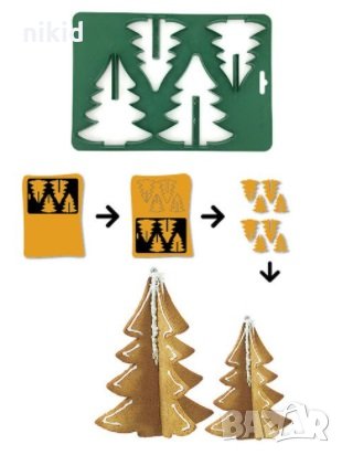 3D Пластмасова форма резец резци за направа на елха елхи пластмасов резец , снимка 1