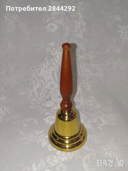 Стара Бронзова Камбана, Звънец  с дървена дръжка, снимка 1