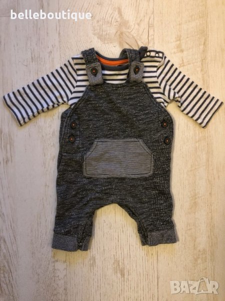 Комплект за новородено 0-3 мес. гащеризонче и боди George 56 см., снимка 1