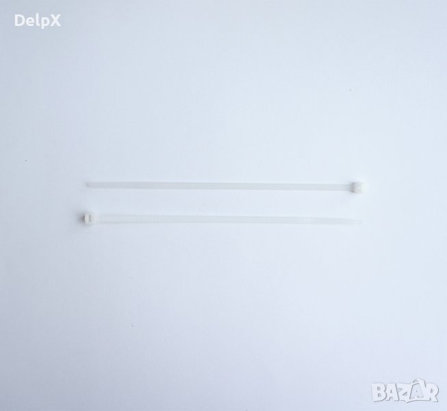 Кабелна превръзка (опашка) бяла 3,5x200mm, снимка 1