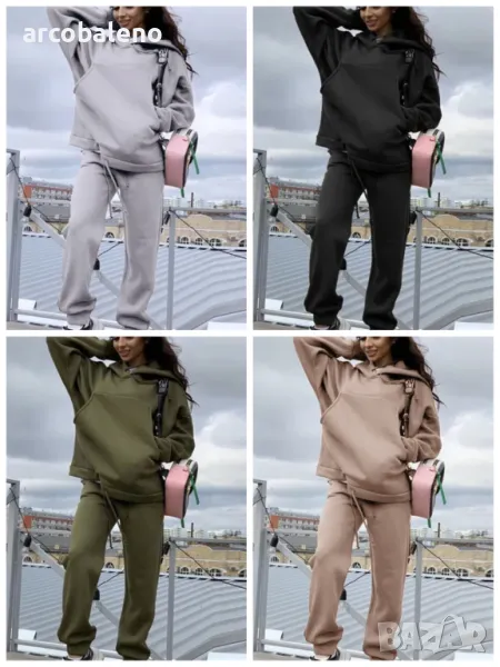 Дамски есенно-зимен ежедневен комплект от две части, 4цвята, снимка 1