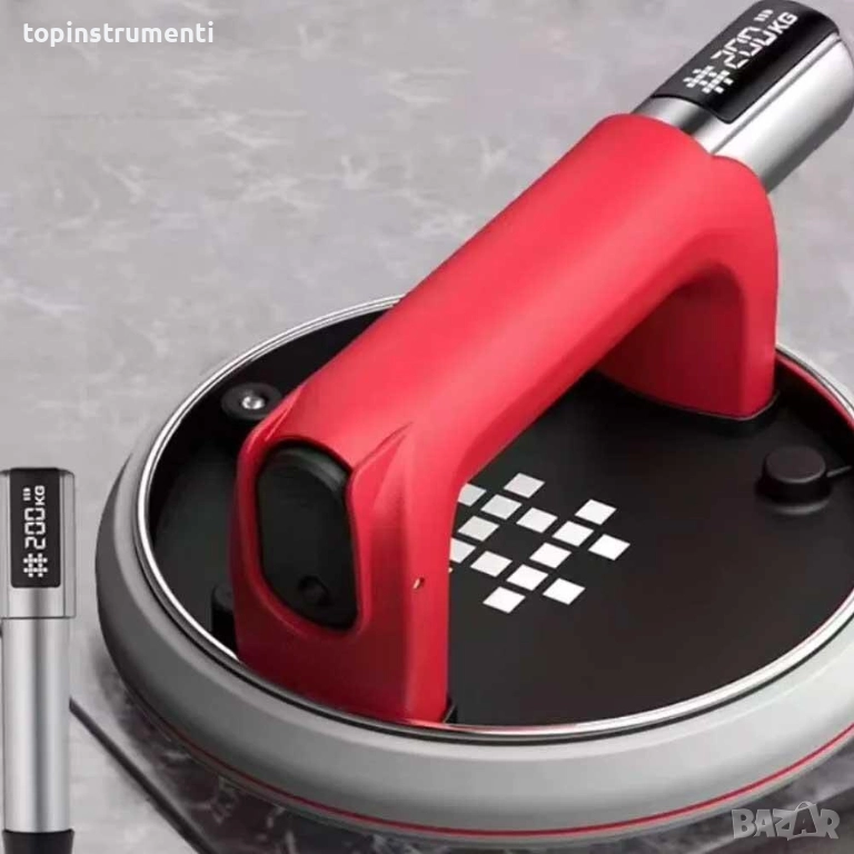 Вакуум вендуза, акумулаторна, SHIJING 6106, 2Ah, 178 мм, до 200 кг, с дисплей, в куфар, снимка 1