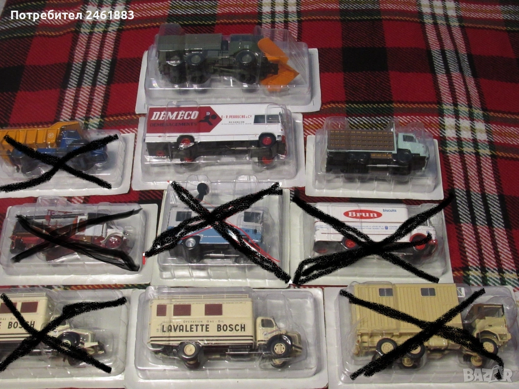 1/43 метални колекционерски колички/камиони Hachette Berliet 4 броя, снимка 1