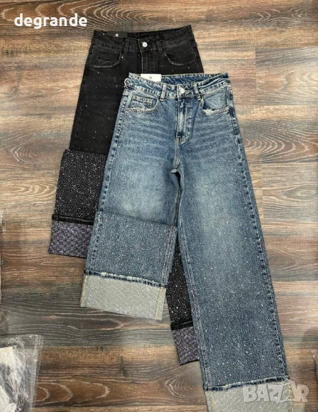 Дънки с камъчета ХС С М Л размер , снимка 1