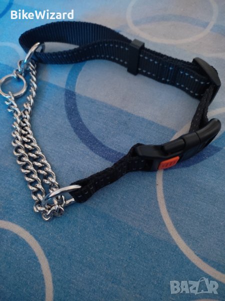 CollarDirect Светлоотразителен нашийник за кучета L, размер на врата 17 -22, черен НОВ, снимка 1