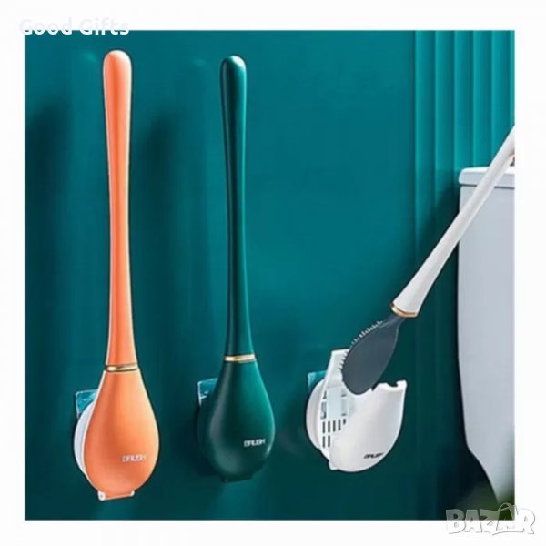 Силиконова четка за почистване + Поставка, снимка 1