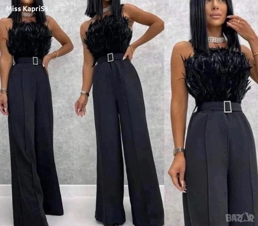 Дамски гащеризон с пера, снимка 1