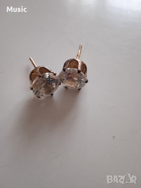 Дамски обеци с цирконий, снимка 1