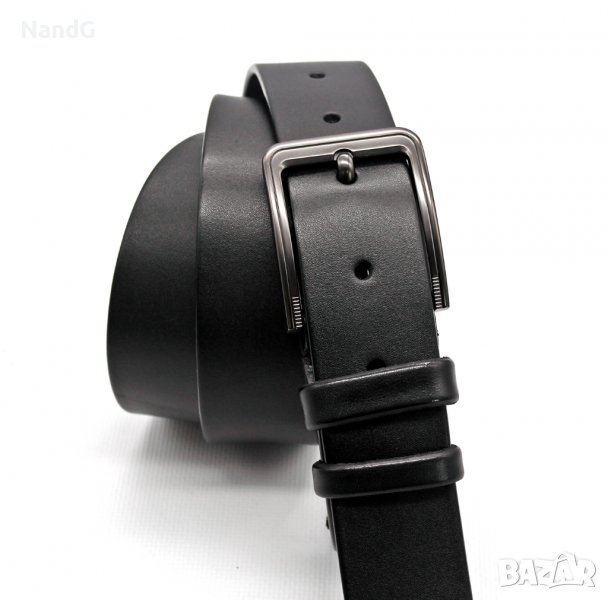 Мъжки колан от естествена кожа с метална катарама, снимка 1