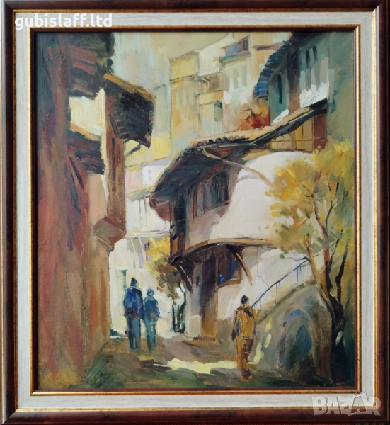 Картина "Улица Гурко във В. Търново",худ. В. Радулов, 1998 г, снимка 1