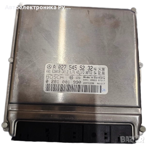 компютър MERCEDES W168 A-KLASA 170 CDI BOSCH, 0281001990, 0 285 001 990, A0275455232, снимка 1